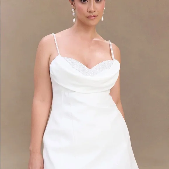 Meshki Liliane Suiting Mini Dress - Ivory (Preferred Fibres) - Picture 3 of 11